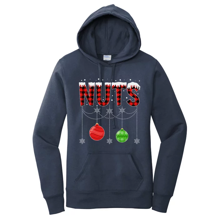 ChestNuts Christmas Funny Matching Couple Outfit Nuts Women's Pullover Hoodie