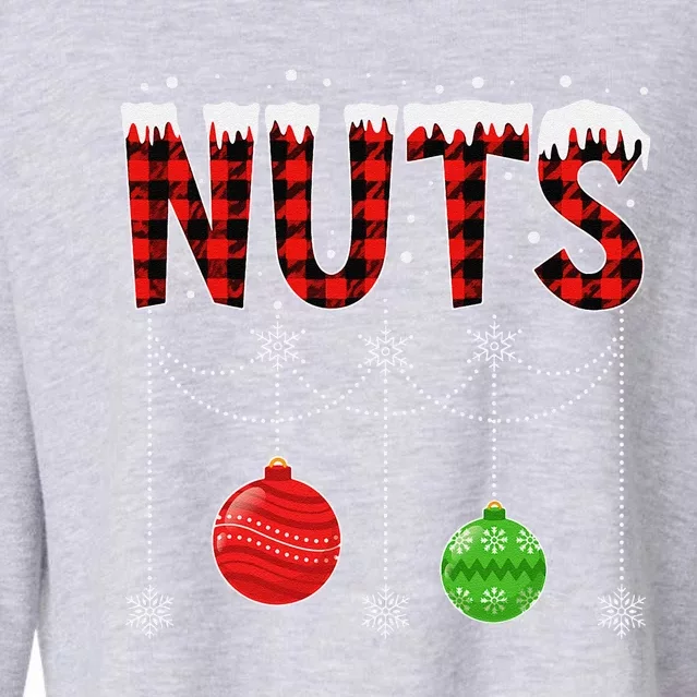 ChestNuts Christmas Funny Matching Couple Outfit Nuts Cropped Pullover Crew