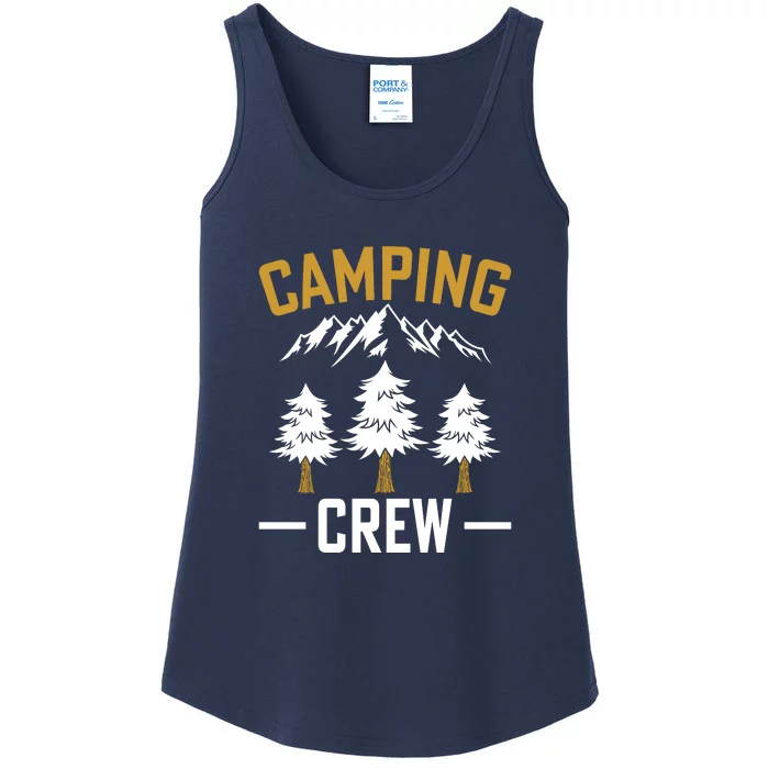 Camping Crew Funny Camper Holiday Gift Ladies Essential Tank