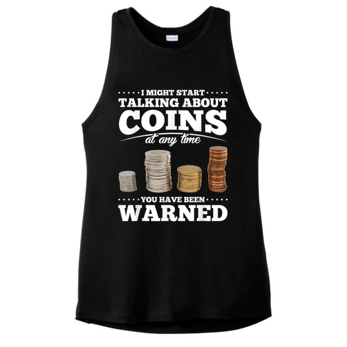 Coin Collecting Funny Coin Collector Ladies Tri-Blend Wicking Tank