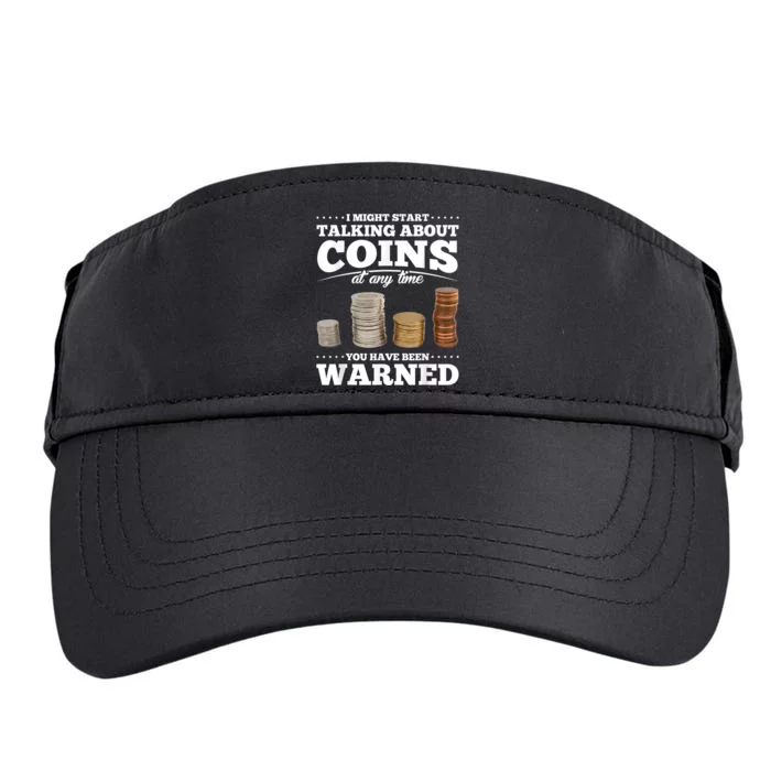 Coin Collecting Funny Coin Collector Adult Drive Performance Visor