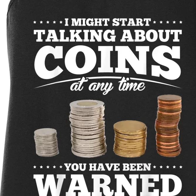 Coin Collecting Funny Coin Collector Women's Racerback Tank