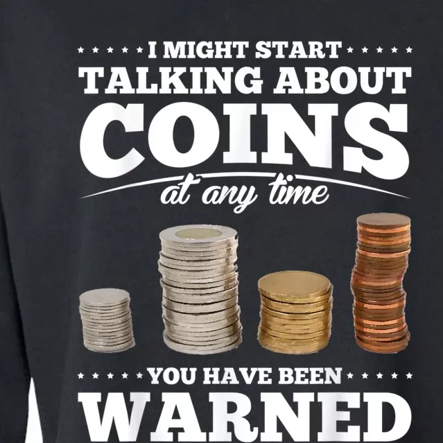 Coin Collecting Funny Coin Collector Cropped Pullover Crew