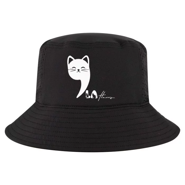 Cute Commala Funny Cat Comma La Cool Comfort Performance Bucket Hat