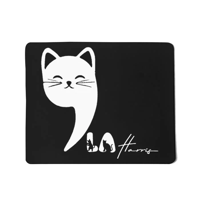 Cute Commala Funny Cat Comma La Mousepad