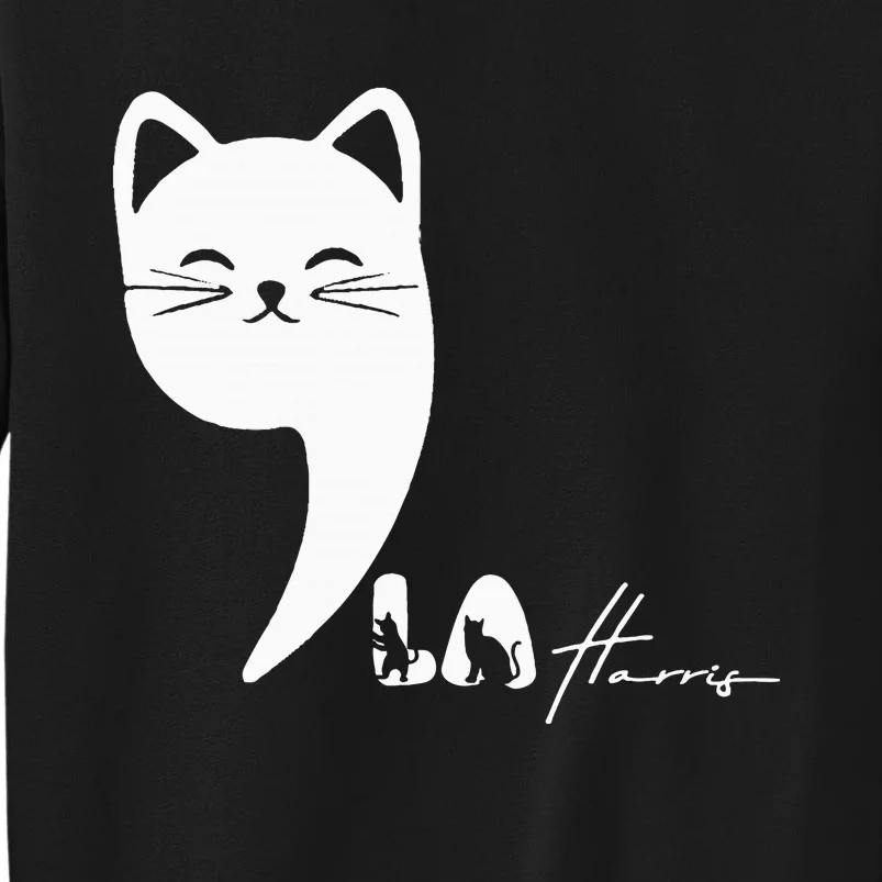 Cute Commala Funny Cat Comma La Tall Sweatshirt