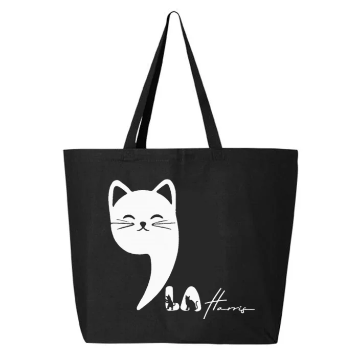 Cute Commala Funny Cat Comma La 25L Jumbo Tote