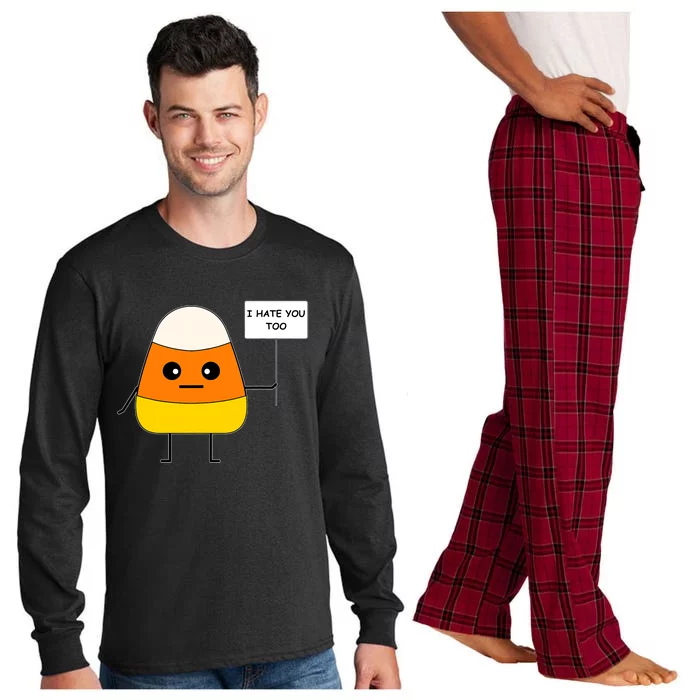 Candy Corn Funny I Hate You Too Team Candy Corn Long Sleeve Pajama Set