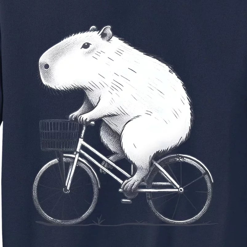 Cyclist Capybara Funny Whimsical Rat Biking Tall Sweatshirt