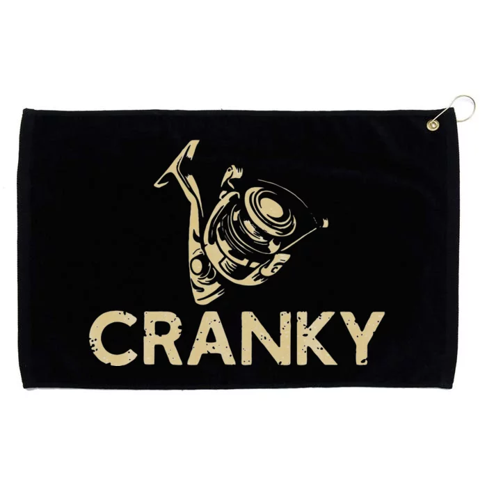 Cranky Crankbait Funny Fishing Lure Grommeted Golf Towel