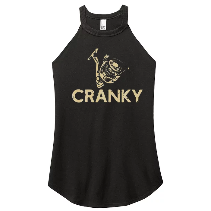 Cranky Crankbait Funny Fishing Lure Women’s Perfect Tri Rocker Tank