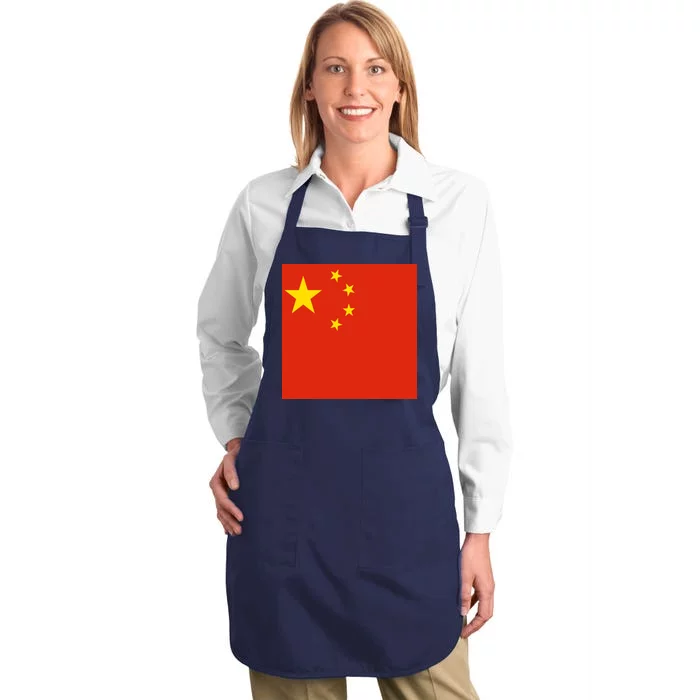 China Country Flag Full-Length Apron With Pocket