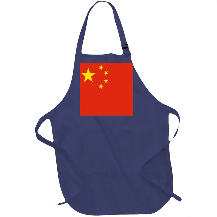 China Country Flag Full-Length Apron With Pocket