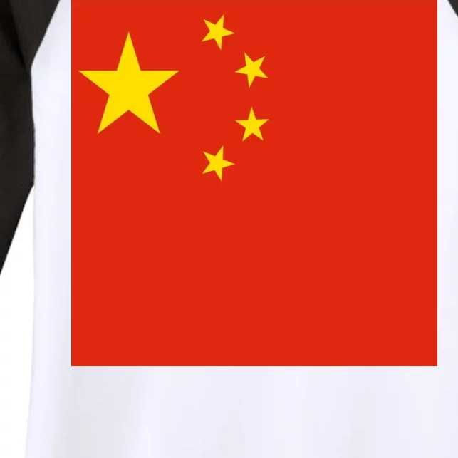 China Country Flag Women's Tri-Blend 3/4-Sleeve Raglan Shirt