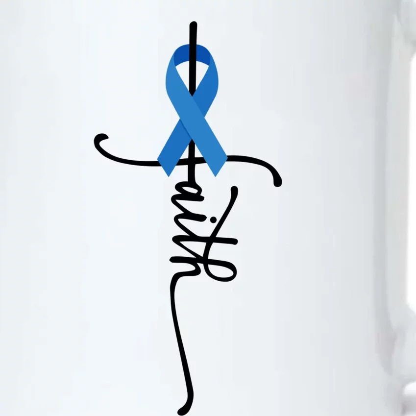 Colon Cancer Faith Colon Cancer Awareness Gift Black Color Changing Mug