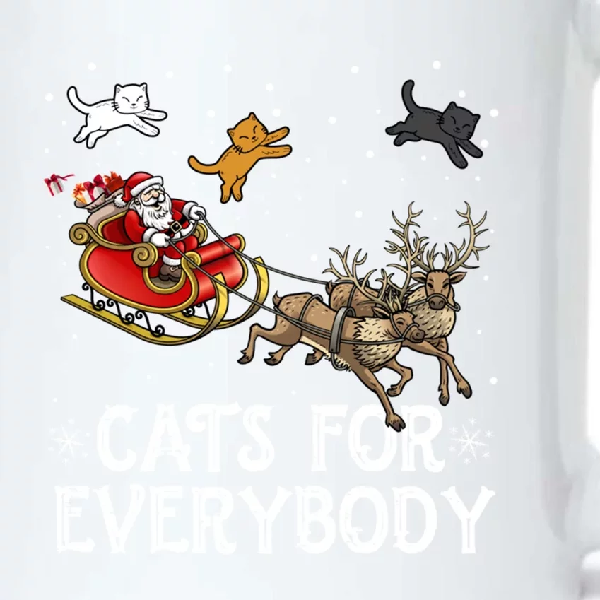 Christmas Cats For Everybody Funny Xmas Santa Gift Black Color Changing Mug