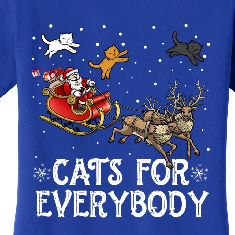 Christmas Cats For Everybody Funny Xmas Santa Gift Women's T-Shirt