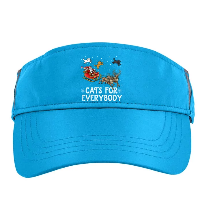 Christmas Cats For Everybody Funny Xmas Santa Gift Adult Drive Performance Visor