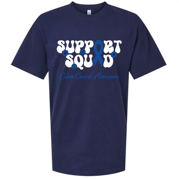 Colon Cancer Friends Support Squad Colon Cancer Awareness Gift Sueded Cloud Jersey T-Shirt