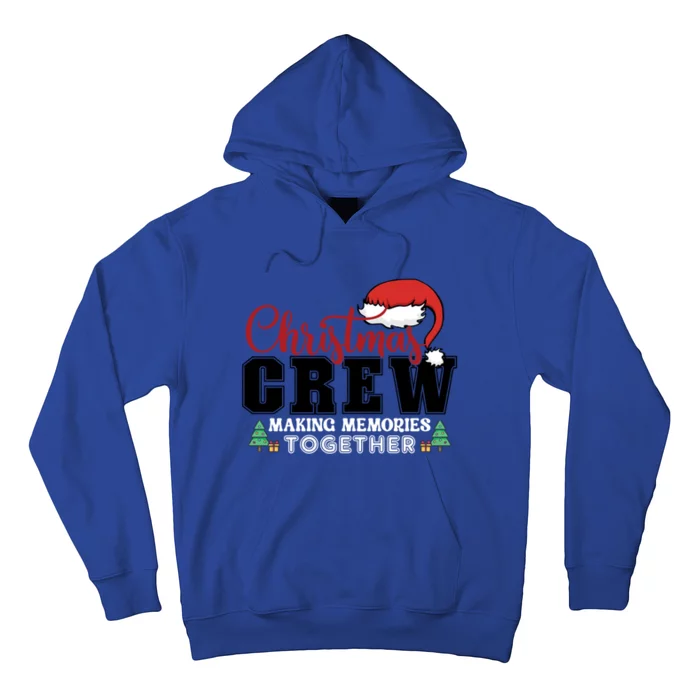 Christmas Crew Funny Matching Family With Santa Hat Hoodie