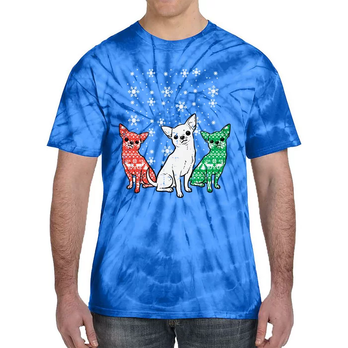 Christmas Chihuahuas Funny Xmas Chiwawa Dog Great Gift Tie-Dye T-Shirt