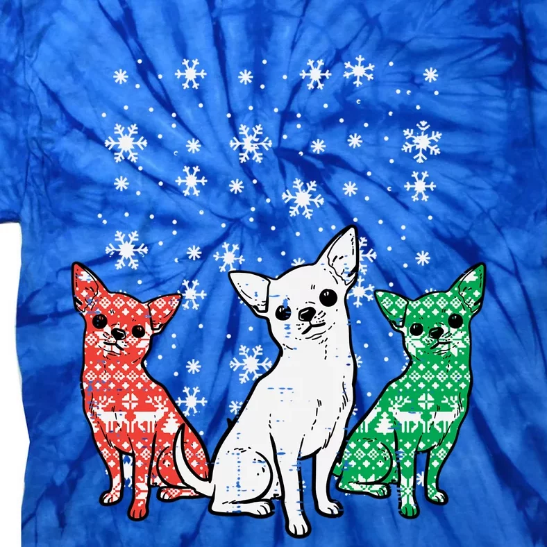 Christmas Chihuahuas Funny Xmas Chiwawa Dog Great Gift Tie-Dye T-Shirt