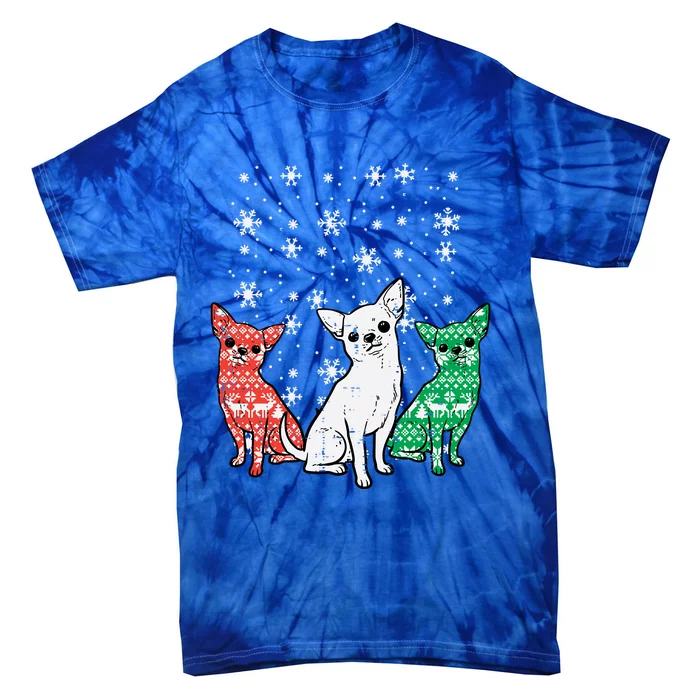 Christmas Chihuahuas Funny Xmas Chiwawa Dog Great Gift Tie-Dye T-Shirt