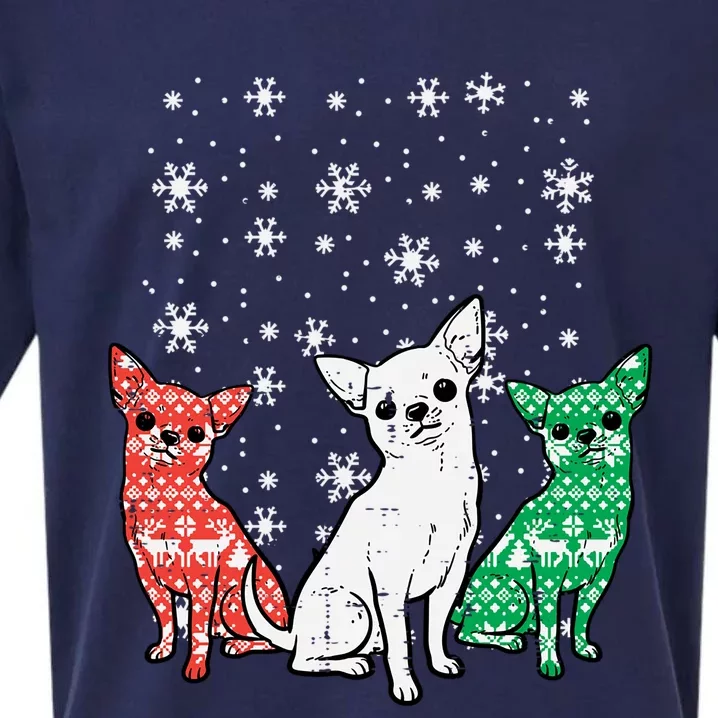 Christmas Chihuahuas Funny Xmas Chiwawa Dog Great Gift Sueded Cloud Jersey T-Shirt