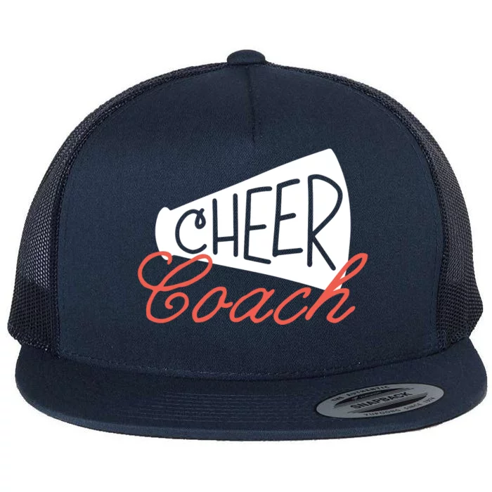 Cheer Coach Funny Cheer Coach Gift Flat Bill Trucker Hat