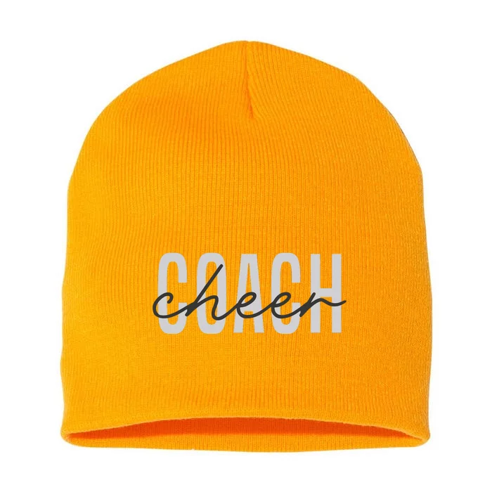 Cheer Coach Funny Design Cute Cheer Coach Cool Coaching Short Acrylic Beanie