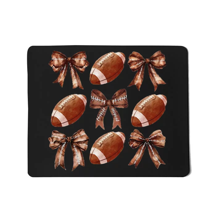 Cheer Coquette Football Bow Football For Women Girl Gift Mousepad