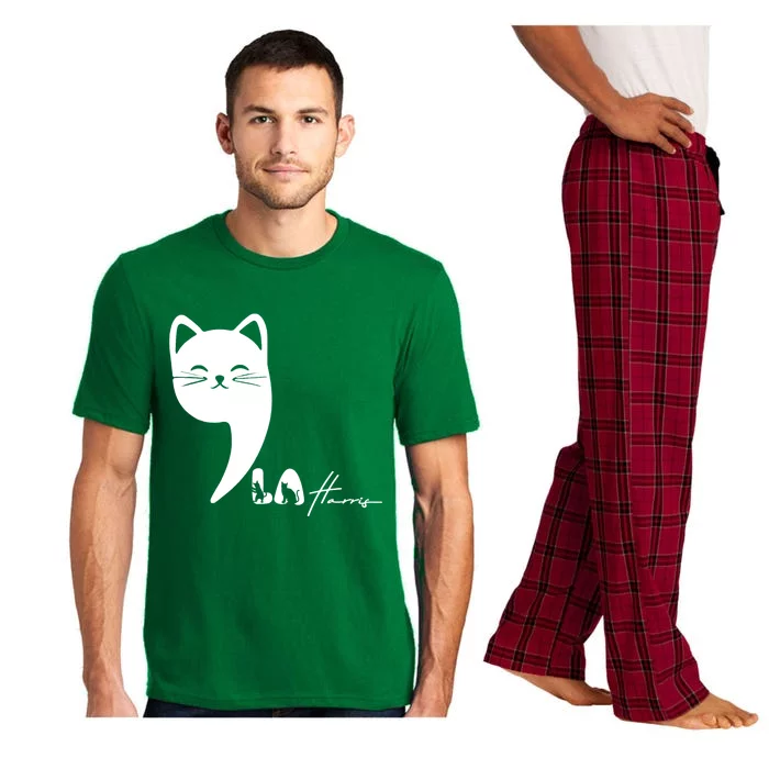 Cute Commala Funny Cat Comma La Pajama Set