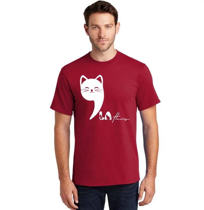 Cute Commala Funny Cat Comma La Tall T-Shirt