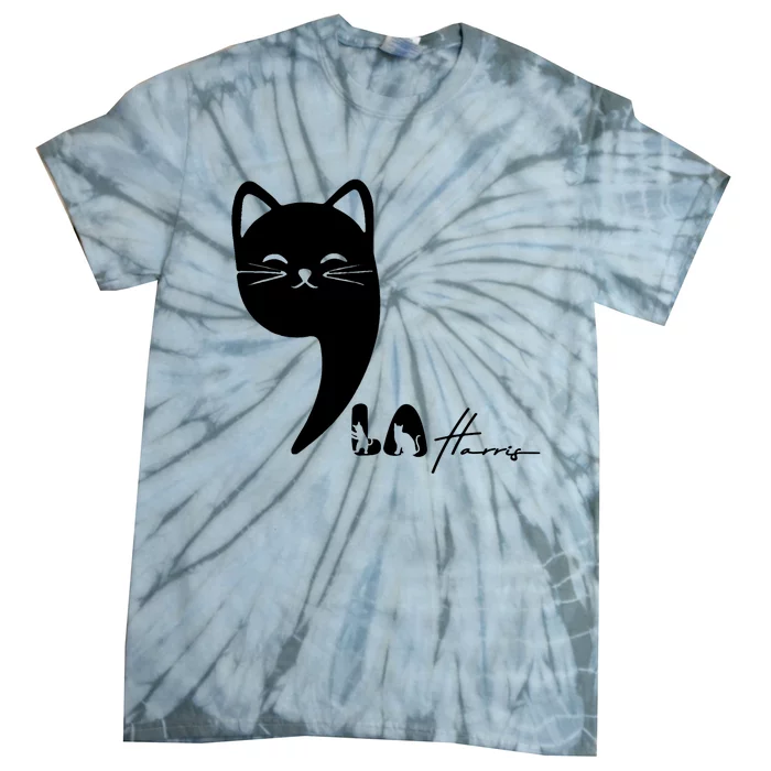 Cute Commala Funny Cat Comma La Tie-Dye T-Shirt