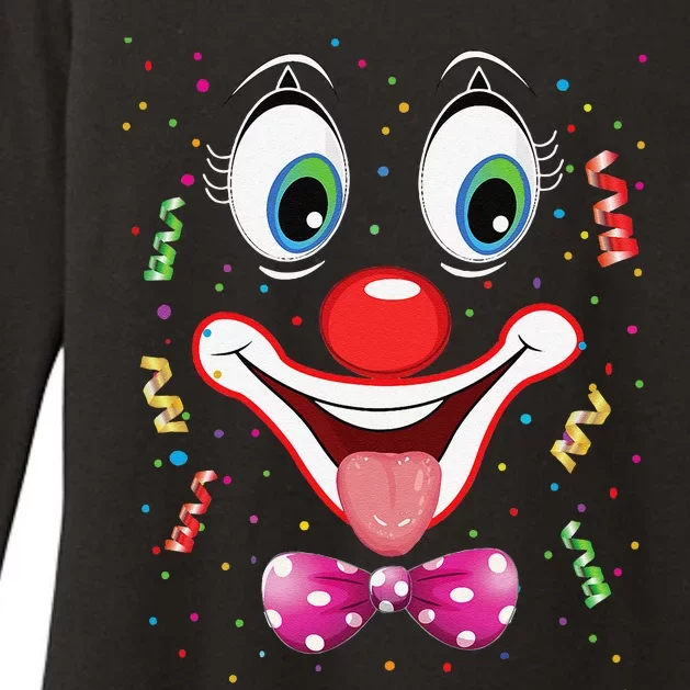 Carnival Clown Face Circus Carnivals Womens CVC Long Sleeve Shirt