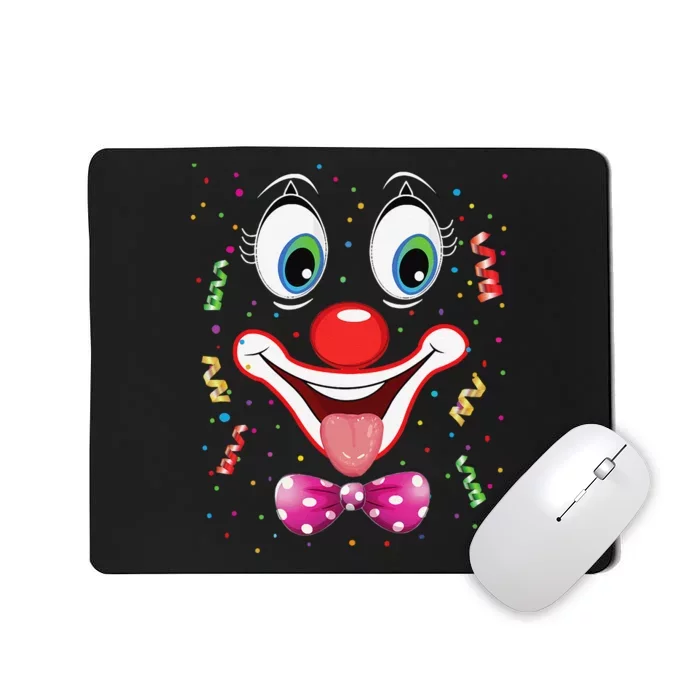 Carnival Clown Face Circus Carnivals Mousepad