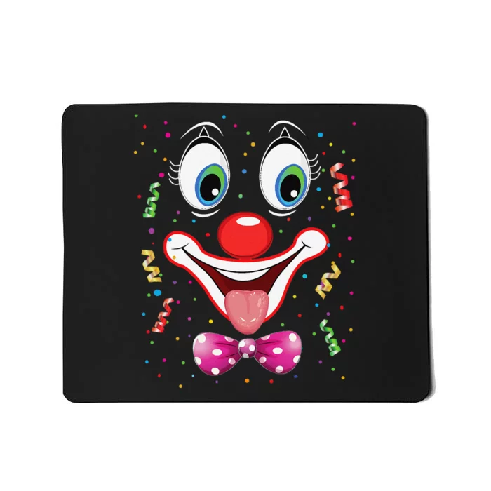 Carnival Clown Face Circus Carnivals Mousepad