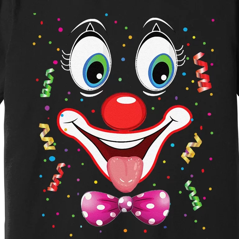 Carnival Clown Face Circus Carnivals Premium T-Shirt