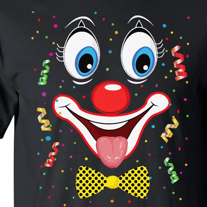 Carnival Clown Face Circus Carnivals Tall T-Shirt