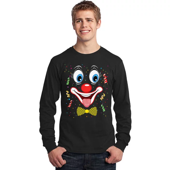 Carnival Clown Face Circus Carnivals Tall Long Sleeve T-Shirt