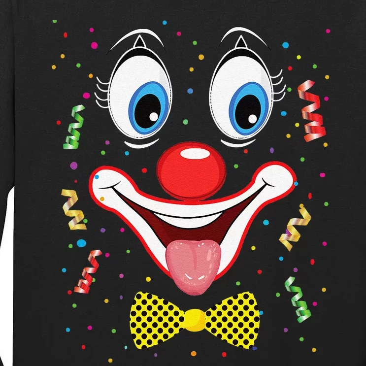 Carnival Clown Face Circus Carnivals Tall Long Sleeve T-Shirt