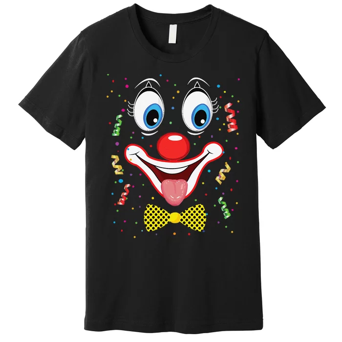 Carnival Clown Face Circus Carnivals Premium T-Shirt