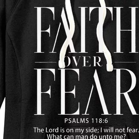 Christian Christianity Faith Over Fear Women's Fleece Hoodie