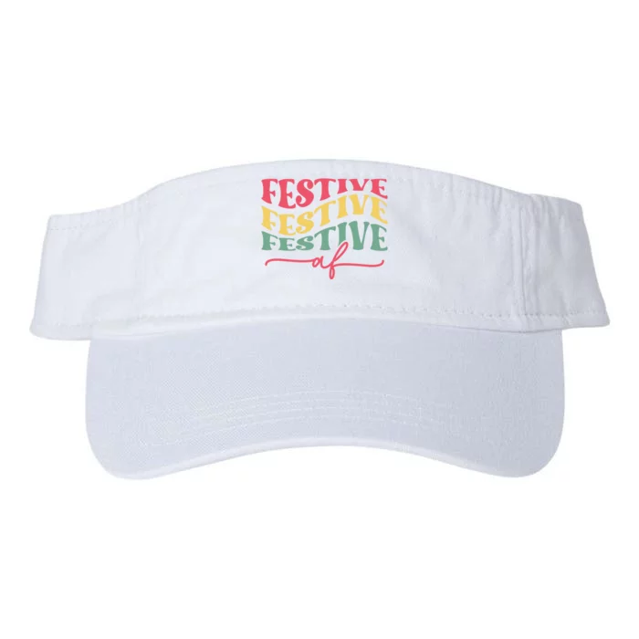 Cool Christmas Festive Af Valucap Bio-Washed Visor