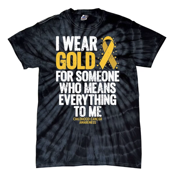 Childhood Cancer For Family Childhood Cancer Awareness Tie-Dye T-Shirt