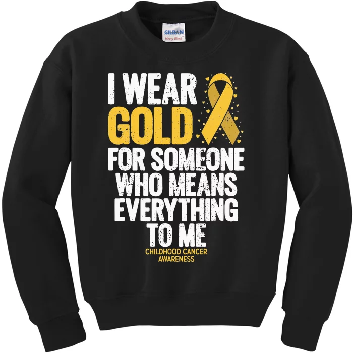 Childhood Cancer For Family Childhood Cancer Awareness Kids Sweatshirt