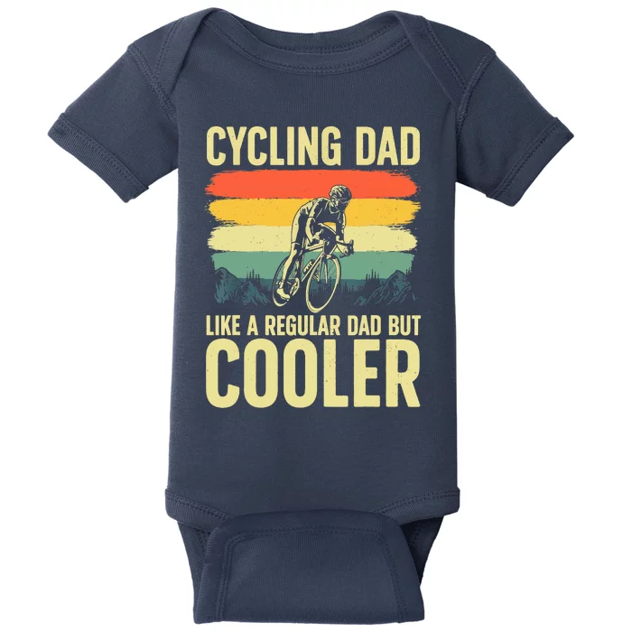 Cool Cycling For Dad Men Bicycling Bikers Bicycle Bike Rider Baby Bodysuit