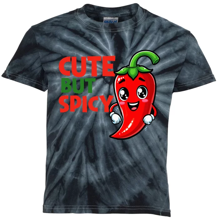 Cute Chili Funny Cute But Spicy Kids Tie-Dye T-Shirt