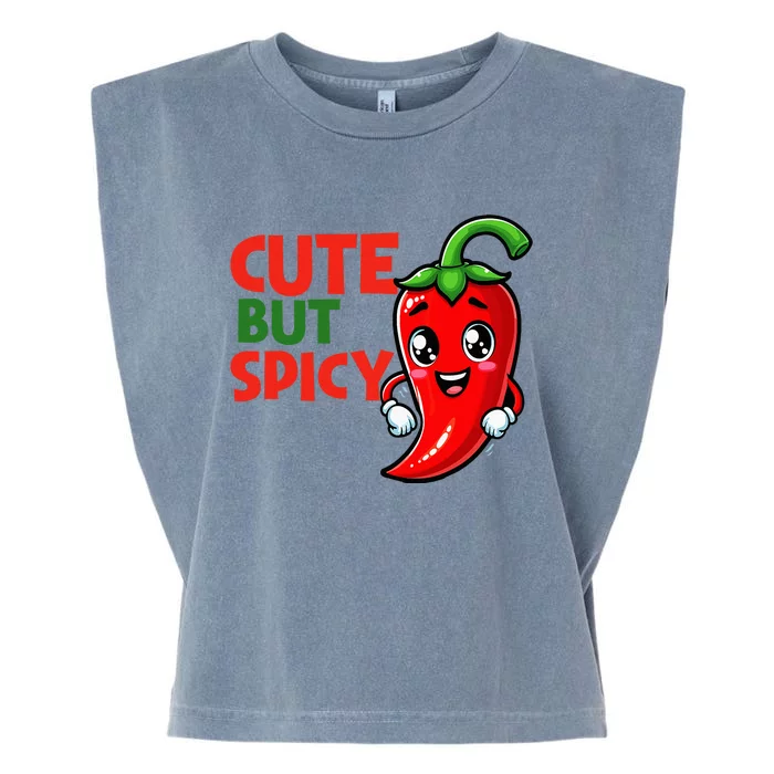 Cute Chili Funny Cute But Spicy Garment-Dyed Women's Muscle Tee