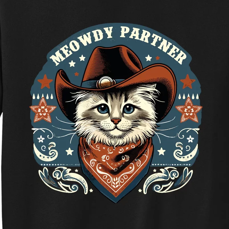 Cat Cowboy Funny Mashup Meowdy Partner Western Countries Sweatshirt